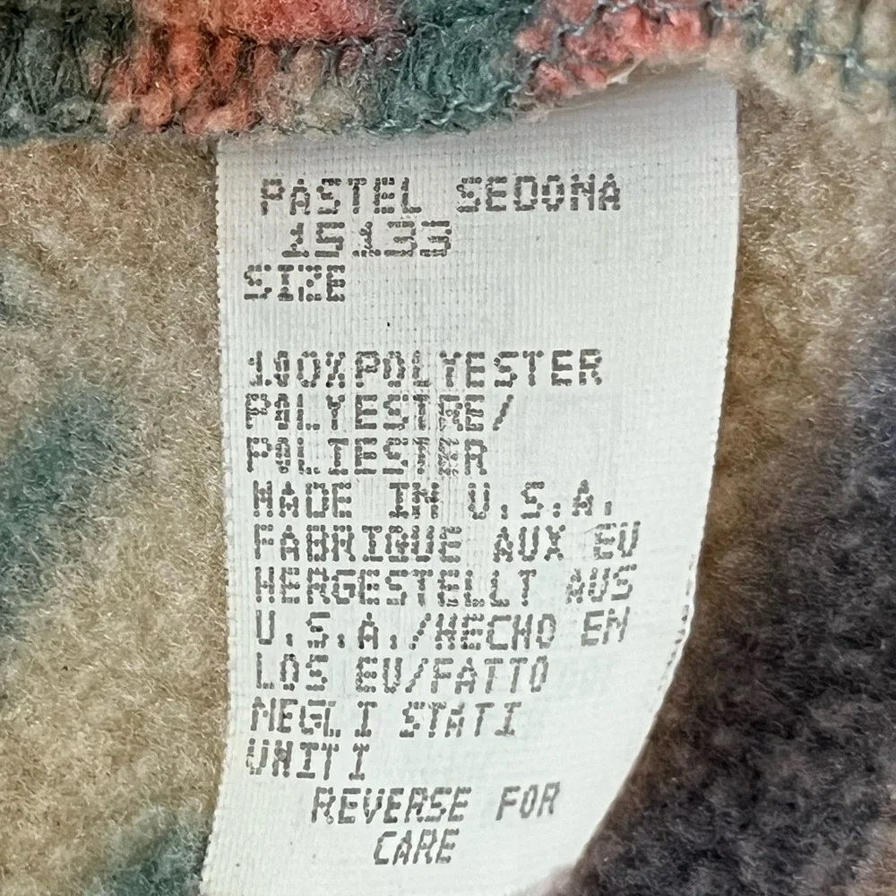 Vintage WoolRich fleece jacket womens SMALL made in USA southwestern Aztec shawl - Picture 4 of 7